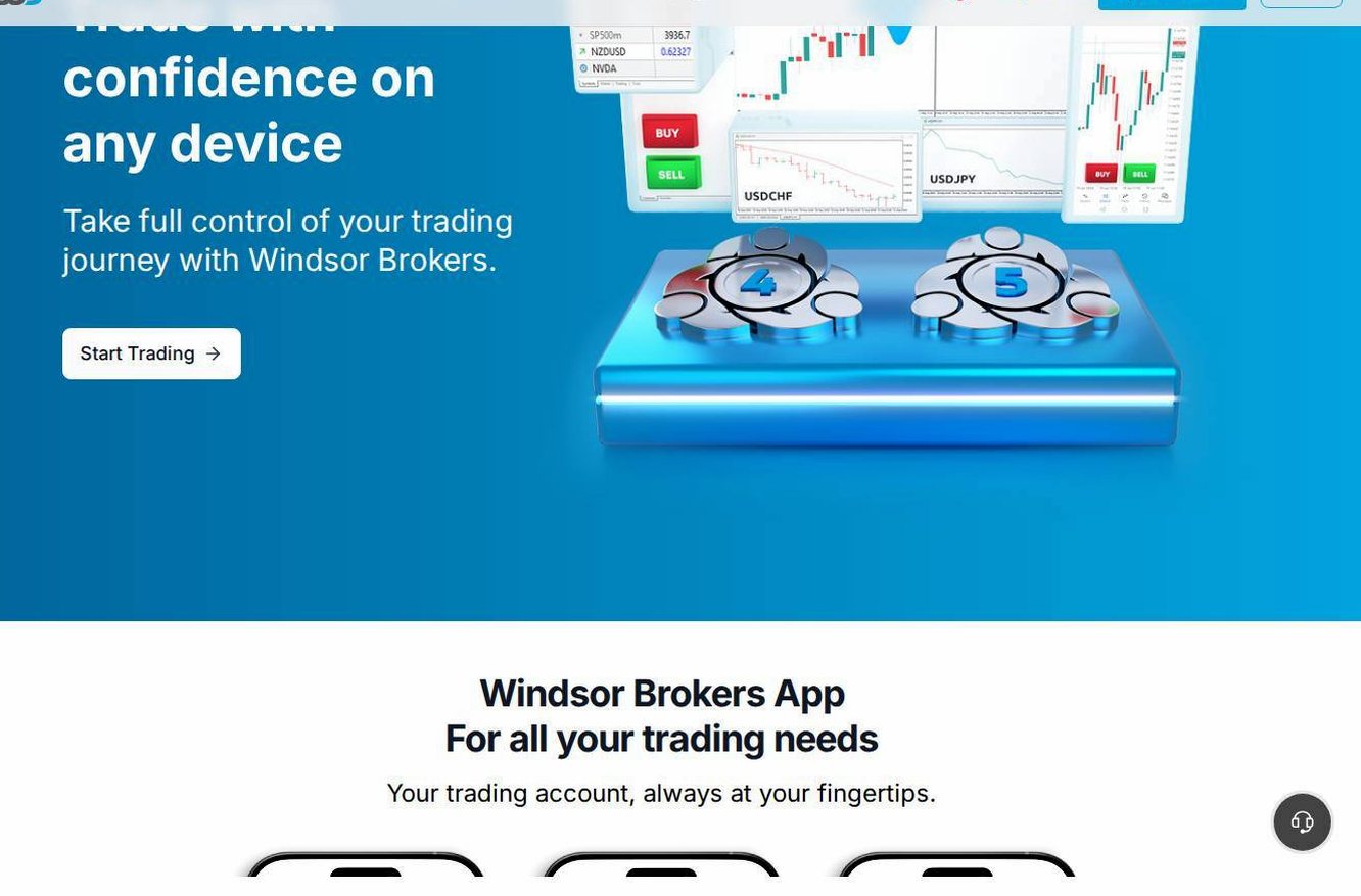 The platform page on the Windsor Brokers website